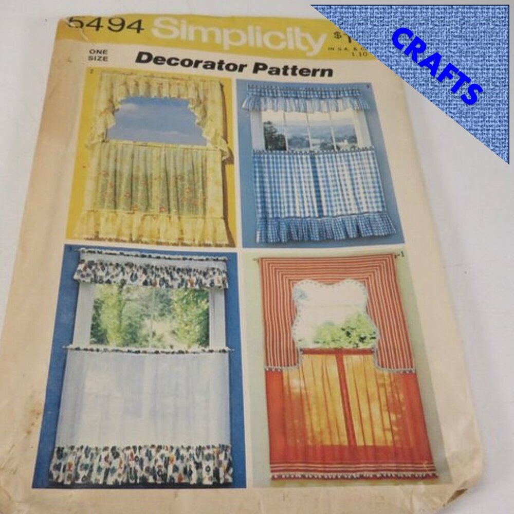 Simplicity 5494 Sewing Pattern Curtains 4 designs (complete)